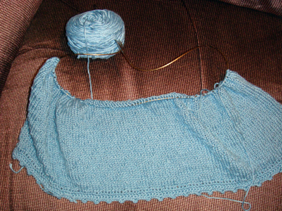 Working on Cot/Soy Baby Sweater Body
